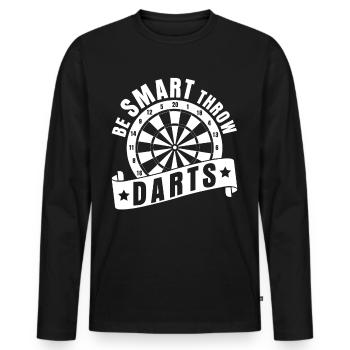 Darts Darts Player Darts Darts - Men's Premium Organic Long Sleeve Shirt - black - Front - Nico (187cm)