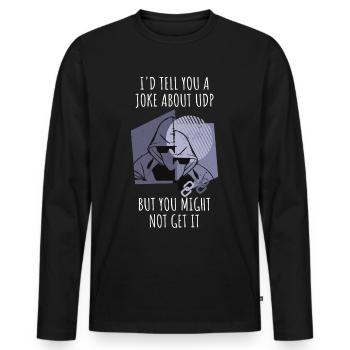 Cybersecurity - IT-Sicherheit Informatiker - Männer Premium Bio Langarmshirt - Schwarz - Vorne - Nico (187cm)