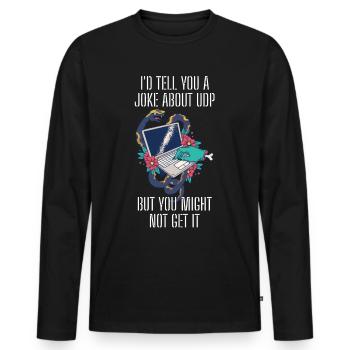 Cybersecurity - IT-Sicherheit Informatiker - Männer Premium Bio Langarmshirt - Schwarz - Vorne - Nico (187cm)