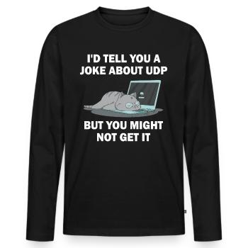 Cybersecurity - IT-Sicherheit Informatiker - Männer Premium Bio Langarmshirt - Schwarz - Vorne - Nico (187cm)
