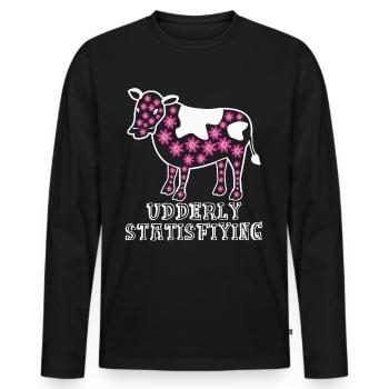 Cow Farmer Farmer Cows - Men's Premium Organic Long Sleeve Shirt - black - Front - Nico (187cm)