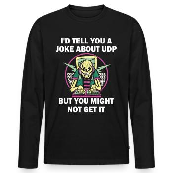 Cybersecurity - IT-Sicherheit Informatiker - Männer Premium Bio Langarmshirt - Schwarz - Vorne - Nico (187cm)