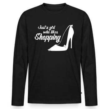 Shopping Shoes High Heels Shopping - Men's Premium Organic Long Sleeve Shirt - black - Front - Nico (187cm)