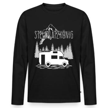Wohnmobil Camper Camping Wohnmobile - Männer Premium Bio Langarmshirt - Schwarz - Vorne - Nico (187cm)