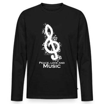 Musik Ochester Musiker - Männer Premium Bio Langarmshirt - Schwarz - Vorne - Nico (187cm)