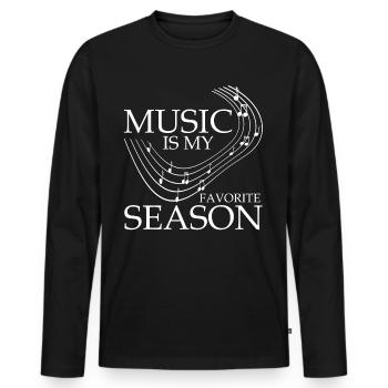 Musik Ochester Konzert Musiker - Männer Premium Bio Langarmshirt - Schwarz - Vorne - Nico (187cm)