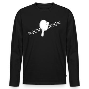 Table tennis balls Table tennis bats - Men's Premium Organic Long Sleeve Shirt - black - Front - Nico (187cm)