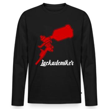 Autolackierer Airbrush Lackierer - Männer Premium Bio Langarmshirt - Schwarz - Vorne - Nico (187cm)