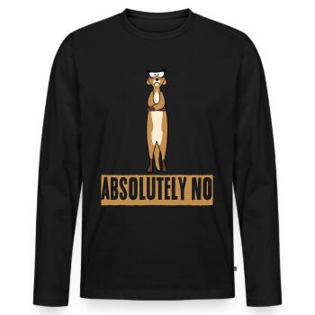 meerkat protest rejection no - Men's Premium Organic Long Sleeve Shirt - black - Front - Nico (187cm)