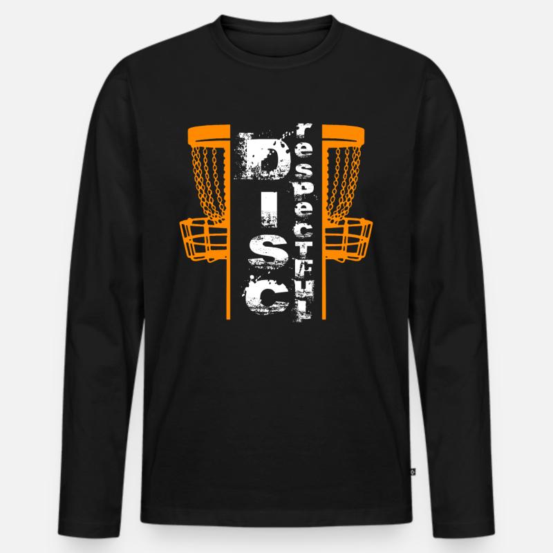 Disc golf Discrespectful - Männer Premium Bio Langarmshirt - Schwarz