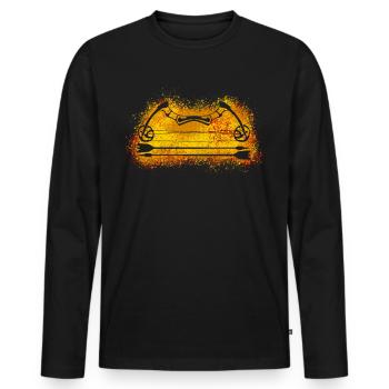 Arc à poulies tir à l’arc tir à l’arc 3D tir à l’arc - T-shirt manches longues Premium bio Homme - noir - Devant - Nico (187cm)