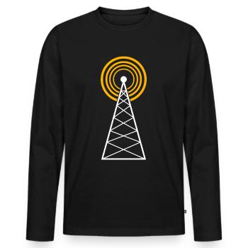 Amateur radio operator Amateur radio radio - Men's Premium Organic Long Sleeve Shirt - black - Front - Nico (187cm)