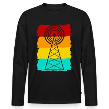 Amateurfunker Antenne Amateurfunk - Männer Premium Bio Langarmshirt - Schwarz - Vorne - Nico (187cm)