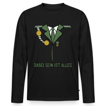Schützenkönig Witz Sport Shooter - Men's Premium Organic Long Sleeve Shirt - black - Front - Nico (187cm)
