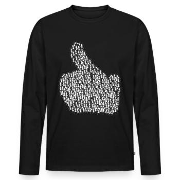 Ameisen Daumen hoch Ameise - Männer Premium Bio Langarmshirt - Schwarz - Vorne - Nico (187cm)