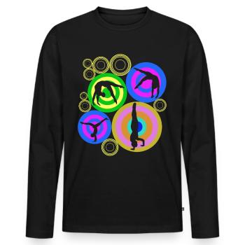 RSG Gymnastics Handstand Gymnastics Gymnast - Men's Premium Organic Long Sleeve Shirt - black - Front - Nico (187cm)