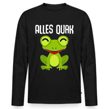 Frosch Frösche Alles Quak - Männer Premium Bio Langarmshirt - Schwarz - Vorne - Nico (187cm)