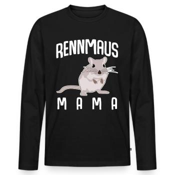 Rennmaus Rennmäuse Rennmausmama - Männer Premium Bio Langarmshirt - Schwarz - Vorne - Nico (187cm)