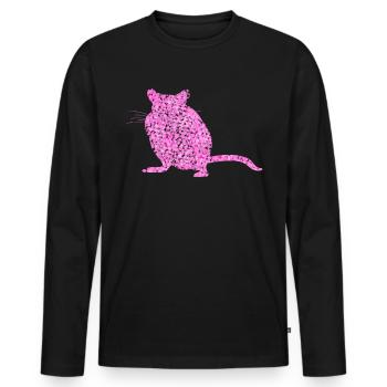 Gerbil from flowers Gerbils - Men's Premium Organic Long Sleeve Shirt - black - Front - Nico (187cm)