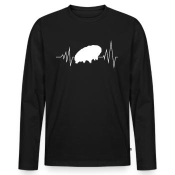 Tardigrades tardigrades ECG Ours d’eau - T-shirt manches longues Premium bio Homme - noir - Devant - Nico (187cm)