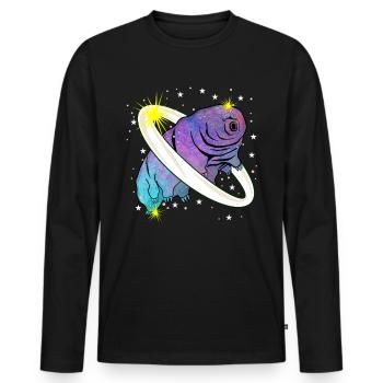 Tardigrade Planète ours d’eau Tardigrades - T-shirt manches longues Premium bio Homme - noir - Devant - Nico (187cm)