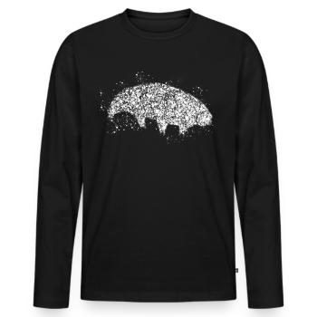 Ours d’eau Tardigrade Tardigrade - T-shirt manches longues Premium bio Homme - noir - Devant - Nico (187cm)