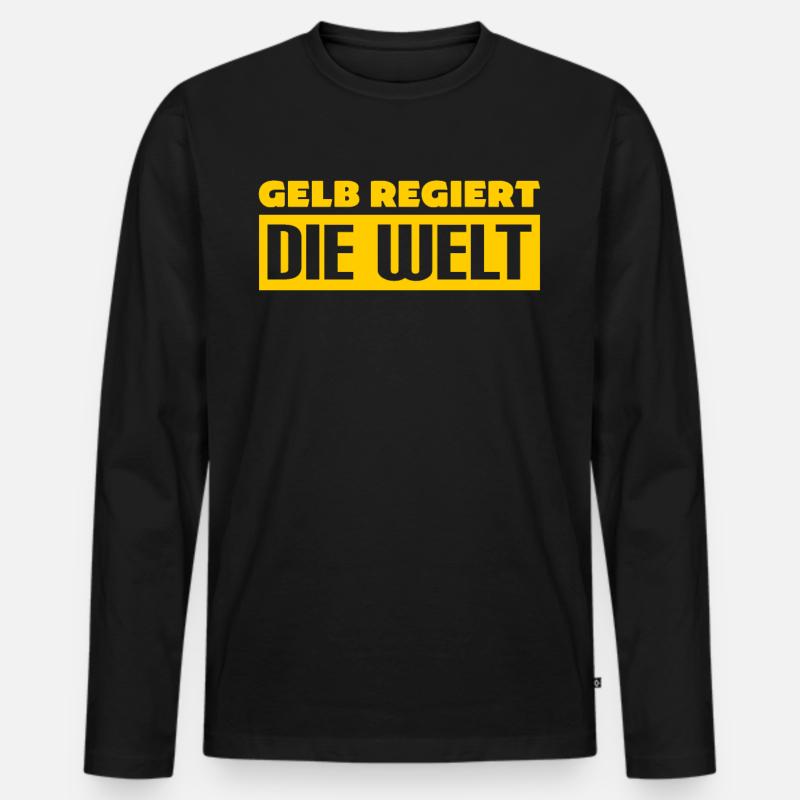 Dortmund Dortmunder - Männer Premium Bio Langarmshirt - Schwarz