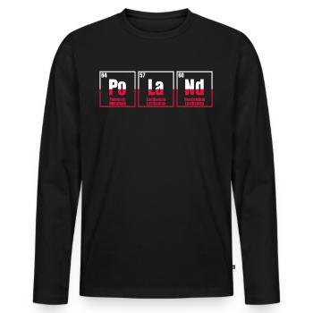 Poland Flag Pole Elements Polish - Men's Premium Organic Long Sleeve Shirt - black - Front - Nico (187cm)