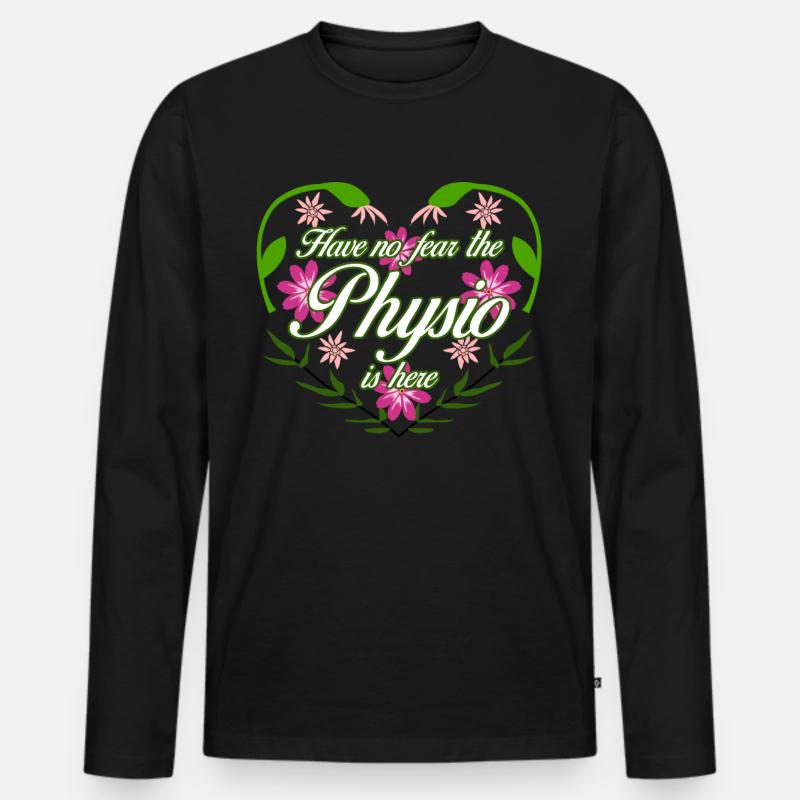 Physio Physiotherapeut Physiotherapie - Männer Premium Bio Langarmshirt - Schwarz