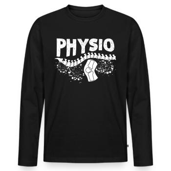Physiotherapist Physiotherapy Physio - Men's Premium Organic Long Sleeve Shirt - black - Front - Nico (187cm)