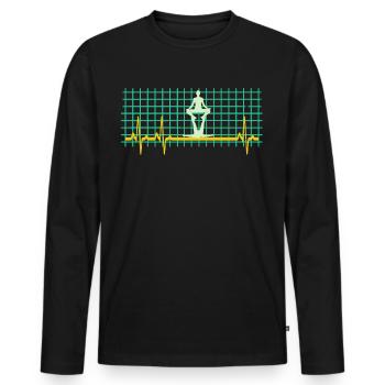 Acroyoga EGK Acro Yoga - Männer Premium Bio Langarmshirt - Schwarz - Vorne - Nico (187cm)