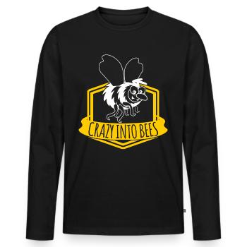 Bees Honey bees Bees - Men's Premium Organic Long Sleeve Shirt - black - Front - Nico (187cm)