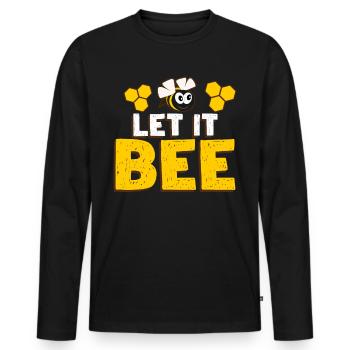 Bees honey bees funny bee - Men's Premium Organic Long Sleeve Shirt - black - Front - Nico (187cm)