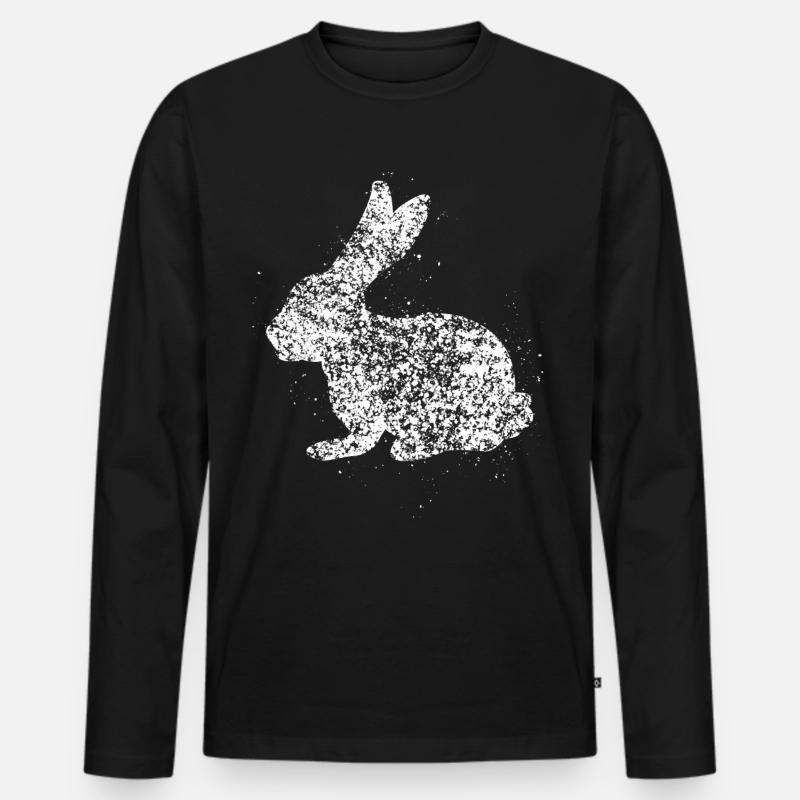 Rabbit Rabbit Rabbit - Men's Premium Organic Long Sleeve Shirt - black