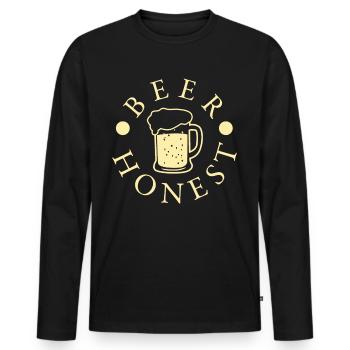 Beer Craft Beer Brewer Braumeister - Men's Premium Organic Long Sleeve Shirt - black - Front - Nico (187cm)