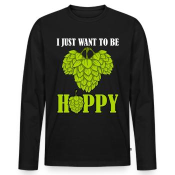 Beer Craft Beer Hops Beer Brewers - Men's Premium Organic Long Sleeve Shirt - black - Front - Nico (187cm)