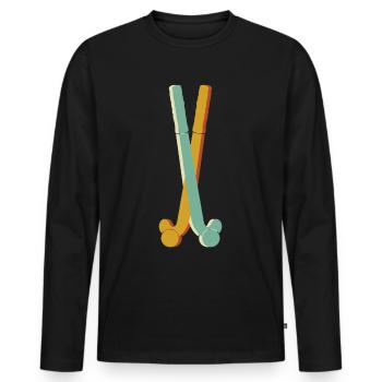 Hockey sur gazon Hockey Bâtons de hockey Hockey - T-shirt manches longues Premium bio Homme - noir - Devant - Nico (187cm)