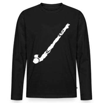 Hockey Hockey Sticks Hockey sur gazon - T-shirt manches longues Premium bio Homme - noir - Devant - Nico (187cm)