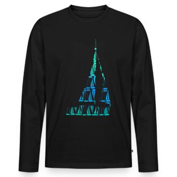 Sailing Sailboat Sailors - Men's Premium Organic Long Sleeve Shirt - black - Front - Nico (187cm)