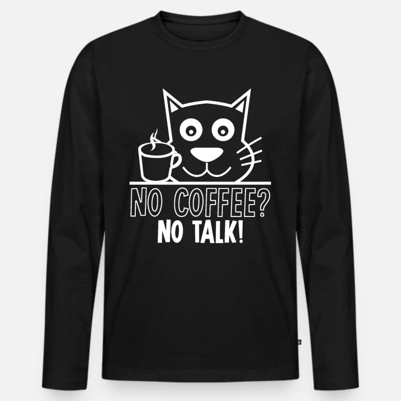 Kaffee Kaffeeliebhaber Kaffetrinker - Männer Premium Bio Langarmshirt - Schwarz