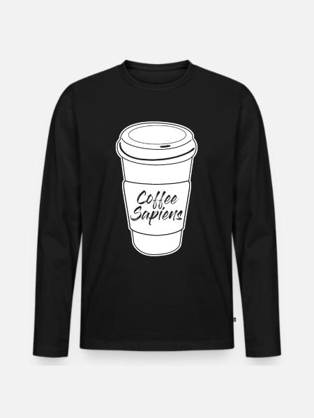 Coffee Sapiens Coffee Mug - Men's Premium Organic Long Sleeve Shirt - black