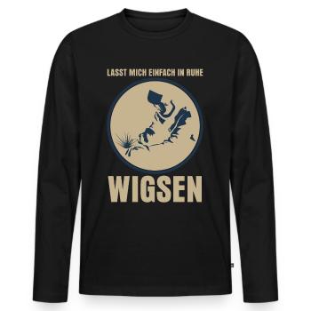 Schweißer Wigsen WIG Schweißen - Männer Premium Bio Langarmshirt - Schwarz - Vorne - Nico (187cm)
