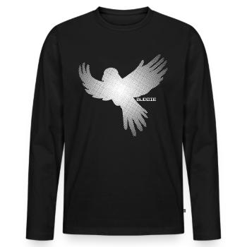 Budgerigar saying budgerigars - Men's Premium Organic Long Sleeve Shirt - black - Front - Nico (187cm)