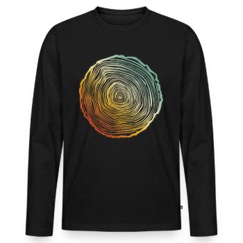 Bûcherons Bûcherons Bûcherons Charpentiers - T-shirt manches longues Premium bio Homme - noir - Devant - Nico (187cm)