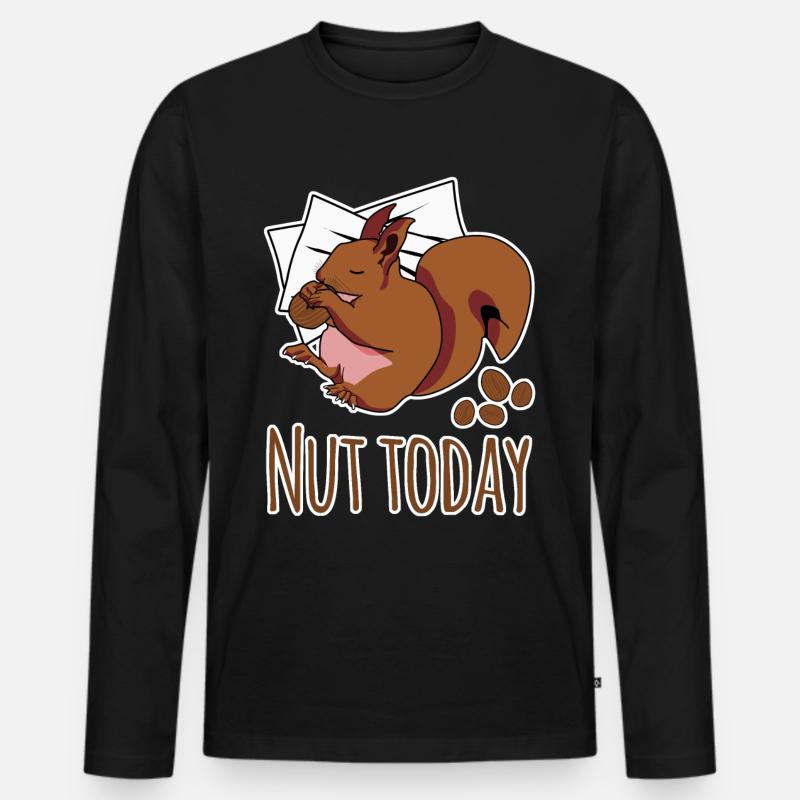Eichhörnchen Nut Today - Männer Premium Bio Langarmshirt - Schwarz