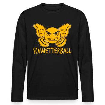 Tischtennis Schmetterball Schmetterling - Männer Premium Bio Langarmshirt - Schwarz - Vorne - Nico (187cm)
