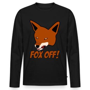 Fox foxes - Men's Premium Organic Long Sleeve Shirt - black - Front - Nico (187cm)
