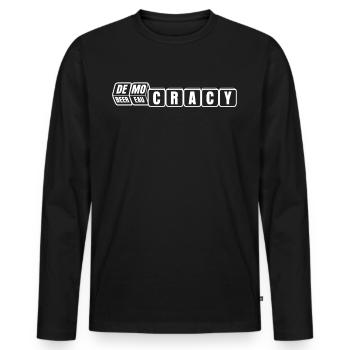 Boire de la bière au bureau Alcool - T-shirt manches longues Premium bio Homme - noir - Devant - Nico (187cm)