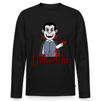 Bière Boire de l’alcool Vampire Schnaps - T-shirt manches longues Premium bio Homme - noir - Devant - Nico (187cm)