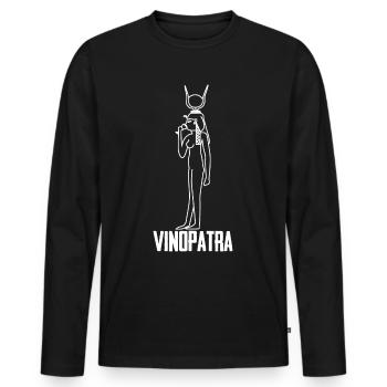 Wine Party Alcohol Wine Glass Drinking - Men's Premium Organic Long Sleeve Shirt - black - Front - Nico (187cm)